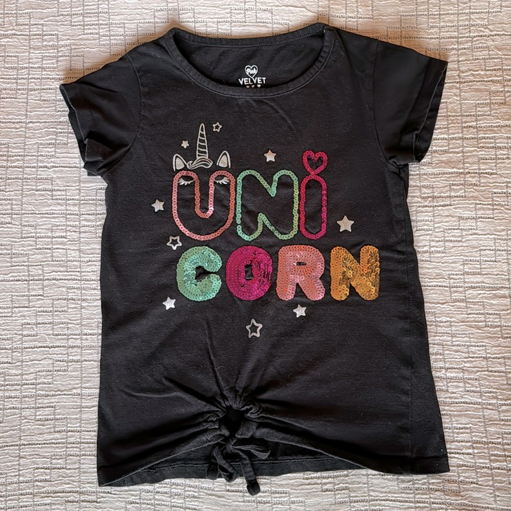 Girl’s Sequin Unicorn Shirt